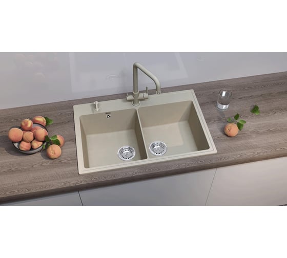 Мойка ULGRAN Quartz Лен Ruma 780-02