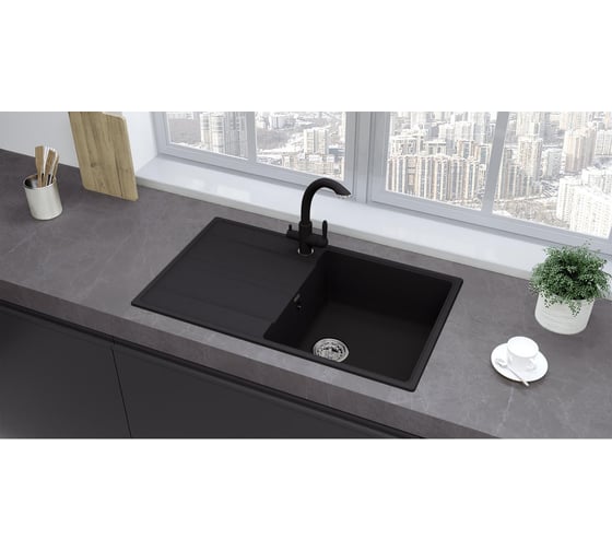 Мойка ULGRAN Quartz Уголь Prima 850-07