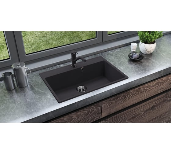 Мойка ULGRAN Quartz Уголь Forte 760-07