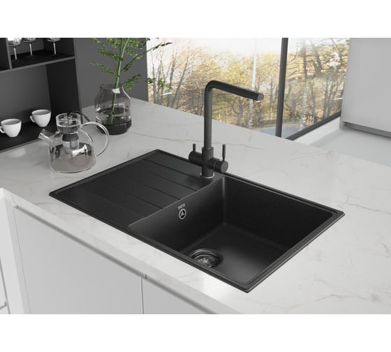 Мойка ULGRAN Quartz Асфальт Prima 780-09