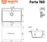 Мойка ULGRAN Quartz Платина Forte 760-04 2
