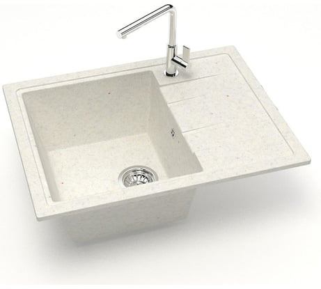 Мойка AQUADREAM матовая 150/Q7 хлопок прямоугольная с крылом AQ150Q007