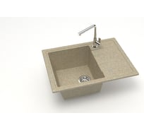 Мойка AQUADREAM матовая 150/Q5 песочный прямоугольная с крылом AQ150Q005