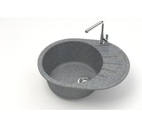 Мойка AQUADREAM матовая 10/Q8 темно-серый овал с крылом AQ010Q008