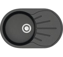 Мойка AQUADREAM матовая 110/Q4 черный овал с крылом AQ110Q004