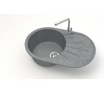 Мойка AQUADREAM матовая 110/Q8 темно-серый овал с крылом AQ110Q008