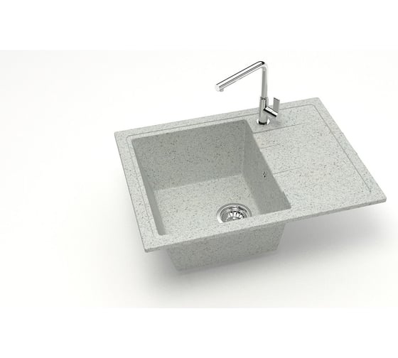 Мойка AQUADREAM матовая 150/Q10 светло-серыйпрямоугольная с крылом AQ150Q010 1