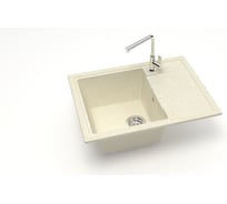 Мойка AQUADREAM матовая 150 /Q2 бежевый прямоугольная с крылом AQ150Q002