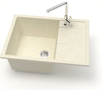 Мойка AQUADREAM матовая 151 /Q2 бежевый прямоугольная с крылом AQ151Q002