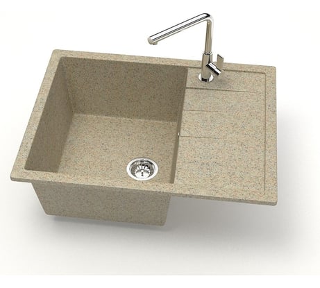 Мойка AQUADREAM матовая 151/Q5 песочный прямоугольная с крылом AQ151Q005