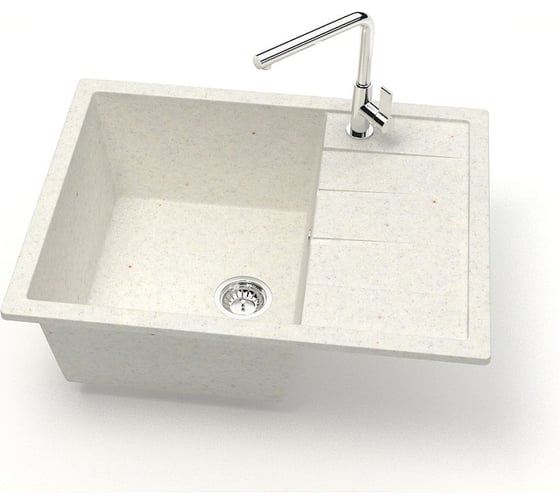 Мойка AQUADREAM матовая 151/Q7 хлопок прямоугольная с крылом AQ151Q007