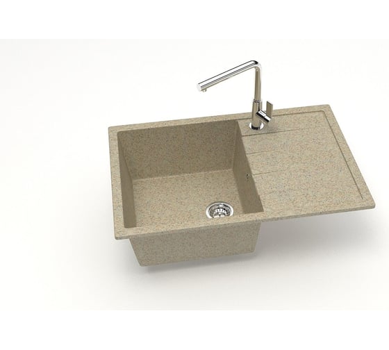 Мойка AQUADREAM матовая 161/Q5 песочный прямоугольная с крылом AQ161Q005 1