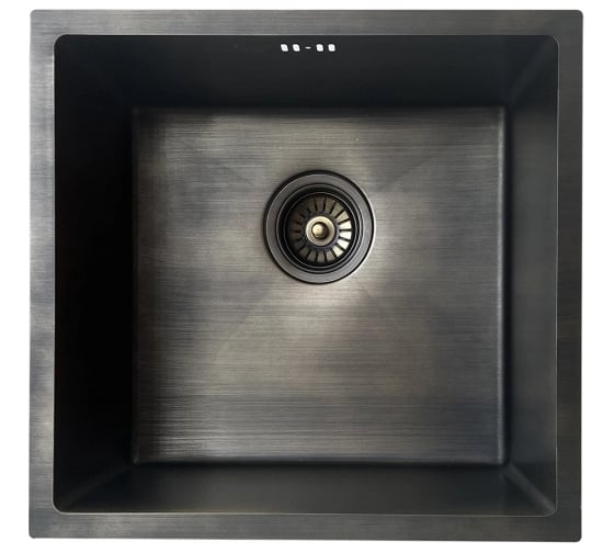Мойка для кухни MIXLINE подстольный монтаж 45x42 (3,0) 3 1/2 pro 20см с сифоном (состаренная бронза) 552541