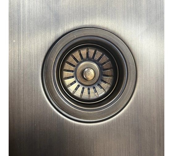Мойка для кухни MIXLINE подстольный монтаж 45x42 (3,0) 3 1/2 pro 20см с сифоном (состаренная бронза) 552541