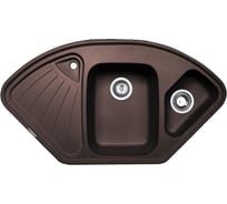 Кухонная мойка Zigmund & Shtain ECKIG 1000.2 Швейцарский шоколад ЦБ-00000131