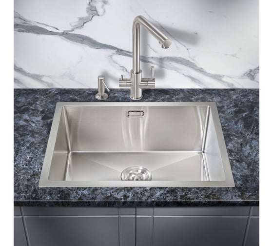 Мойка для кухни MILACIO Denia 58 Steel сталь нержавеющая MC.77450