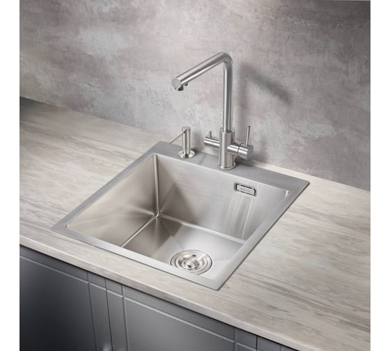 Мойка для кухни MILACIO Denia 46 Steel сталь нержавеющая MC.77470