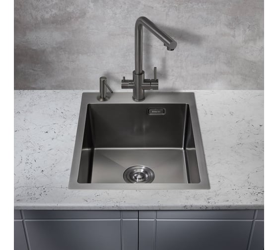 Мойка для кухни MILACIO Denia 41 Steel сталь воронёная MC.77469