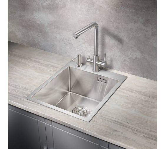 Мойка для кухни MILACIO Denia 41 Steel сталь нержавеющая MC.77460
