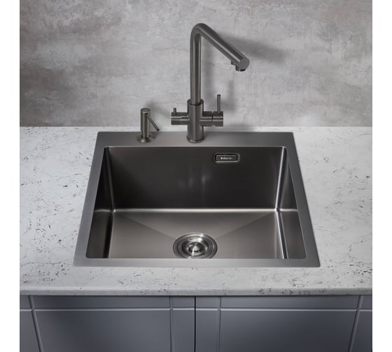 Мойка для кухни MILACIO Denia 51 Steel сталь воронёная MC.77489
