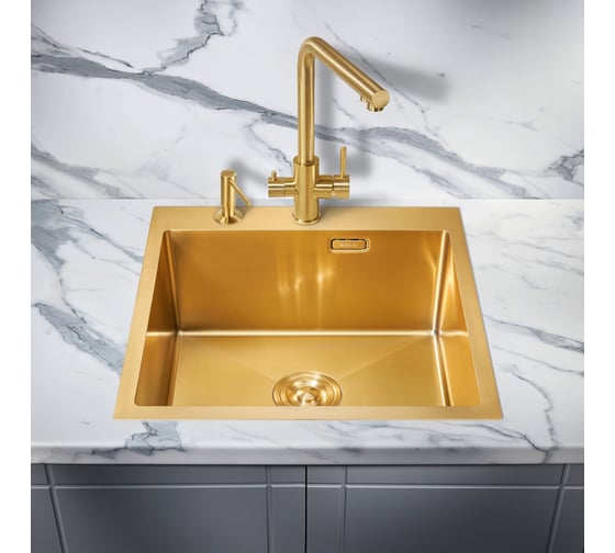 Мойка для кухни MILACIO Denia 51 Steel золото MC.77488