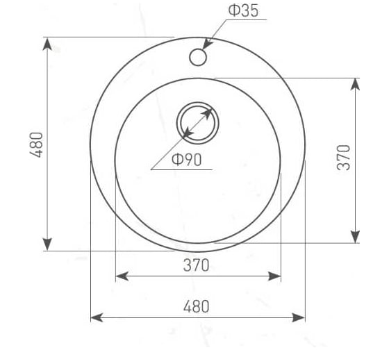 Кухонная мойка Zigmund & Shtain Kreis 480 Индийская ваниль ЦБ-00000329
