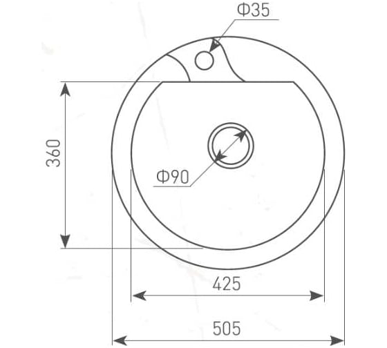 Кухонная мойка Zigmund & Shtain Kreis 505 f Каменная соль ЦБ-00000350