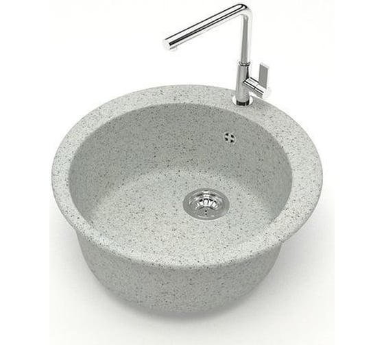 Мойка AQUADREAM 510/Q10 матовая светло-серая круглая AQ510Q010 1