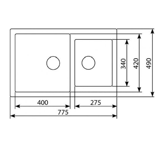 Кухонная мойка Zigmund & Shtain rechteck 400.275 топл.молоко ЦБ-00000486
