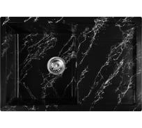 Мойка для кухни из искусственного камня WISENT мрамор черно-белый (беларусь) 510x760x220 WB27-11/WGER013