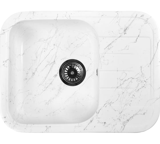 Мойка для кухни из искусственного камня WISENT мрамор бело-серый (беларусь) 455x600x200 WB20-10/WGER013 1