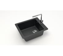 Мойка AQUADREAM 8/Q4 Матовая черная прямоуг AQ008Q004