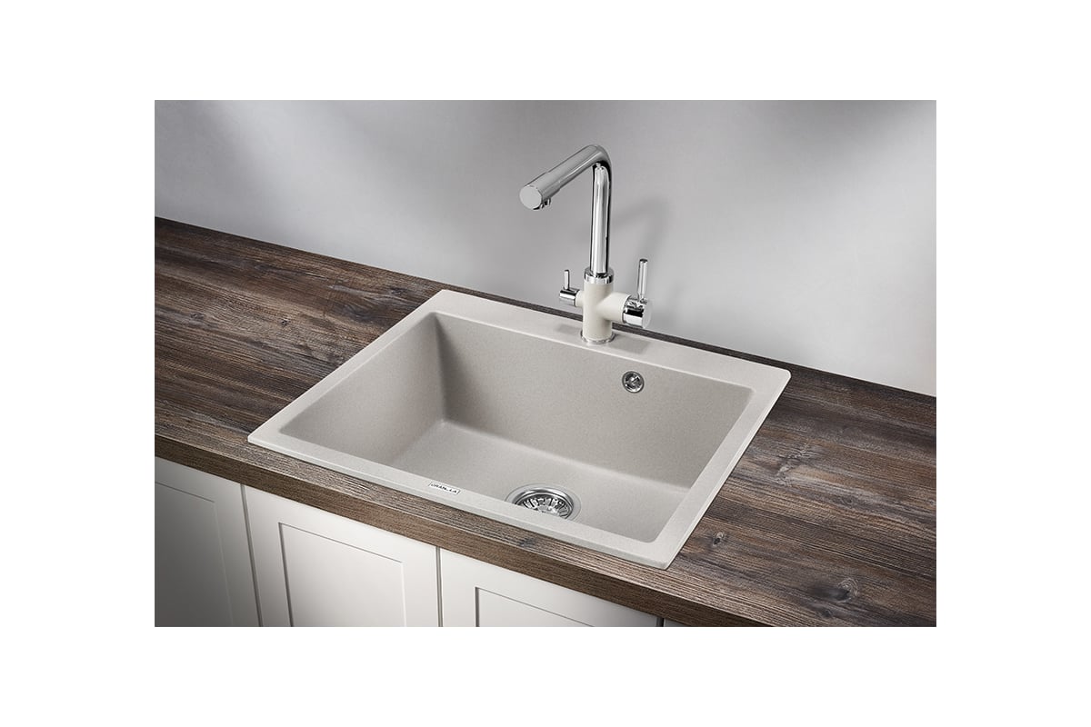 Мойка для кухни GRANULA из кварца GR-6001, Базальт 6001 БАЗАЛЬТ ...