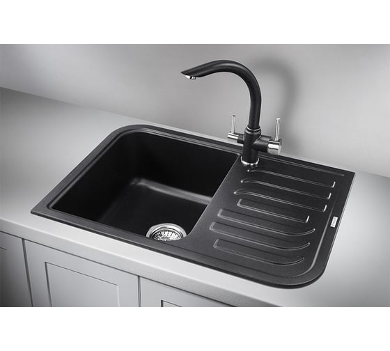 Мойка для кухни GRANULA 7001bl GR-7001 черный