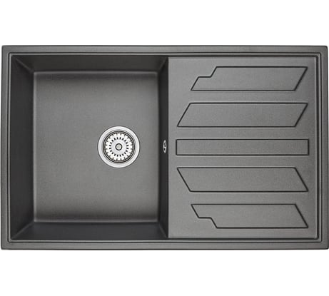 Мойка кухонная из кварца GRANULA GR- 8002, ЧЁРНЫЙ