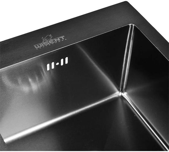 Кухонная мойка из нержавеющей стали WISENT с pvd покрытием с сифоном 7851b-sr (78x51см) WS37851B-SR/WS-02-2B