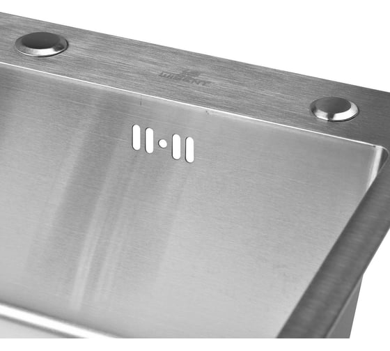 Кухонная мойка из нержавеющей стали WISENT w36050-s с сифоном и дозатором w405a (сатин) WS36050/W02-114/W405A