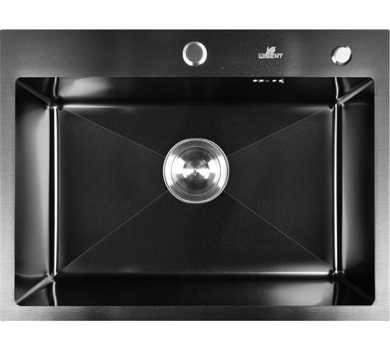 Кухонная мойка из нержавеющей стали WISENT w36050b-s с сифоном и дозатором w405b (графит) WS36050B/W02-114B/W405B