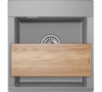 Кварцевая мойка для кухни GRANULA Estetica 4701, АЛЮМИНИУМ