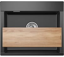 Кварцевая мойка для кухни GRANULA Estetica 5804, ШВАРЦ