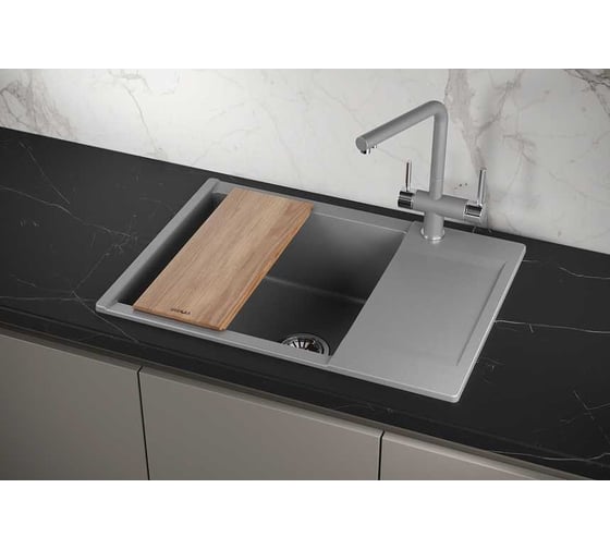 Мойка для кухни GRANULA Estetica 7003 алюминиум 7003, АЛЮМИНИУМ