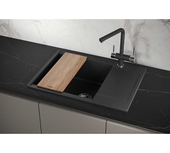 Мойка для кухни GRANULA Estetica 7003, ЧЁРНЫЙ