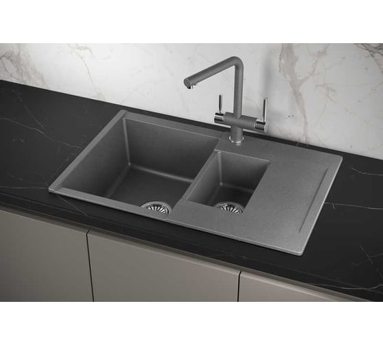 Мойка для кухни GRANULA Estetica 7808 графит 7808, ГРАФИТ