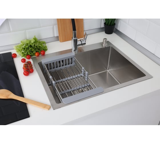 Мойка из нержавеющей стали Alcora Berlin 58х48 см., цвет satin. Сифон в комплекте 3045097S
