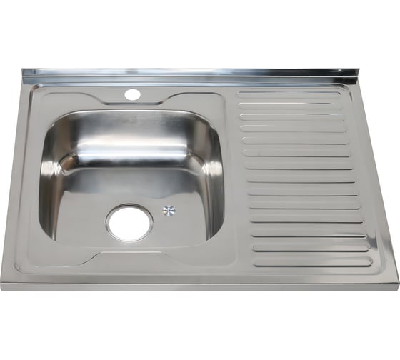 Мойка MELANA 8060 l 0,6/160 накладная, прямоугольная, с сифоном 016 t l 10 016 t L (*10)