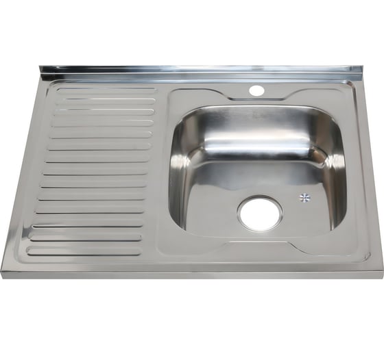 Мойка MELANA 8060 r 0,6/160 накладная, прямоугольная, с сифоном 016 t r 10 016 t R (*10)