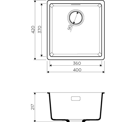 Мойка Omoikiri Kata 40-U-BL Artgranit черный NEW 4993396