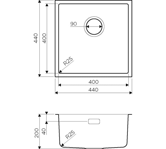 Мойка Omoikiri Tadzava 44-U-IN Quadro нержавеющая сталь AISI 304 NEW 4993509