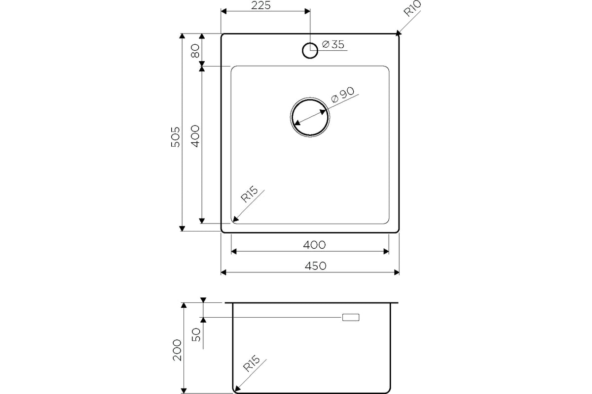 Мойка Omoikiri Amadare 45-IN нержавеющая сталь 4993802 - выгодная цена ...