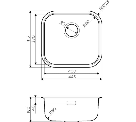 Мойка Omoikiri Omi 44-U/IF-АB нержавеющая сталь, латунь 4993190